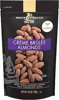 SQUIRREL BRAND Crème Brulee Almonds, 3.5 OZ Resealable Bag