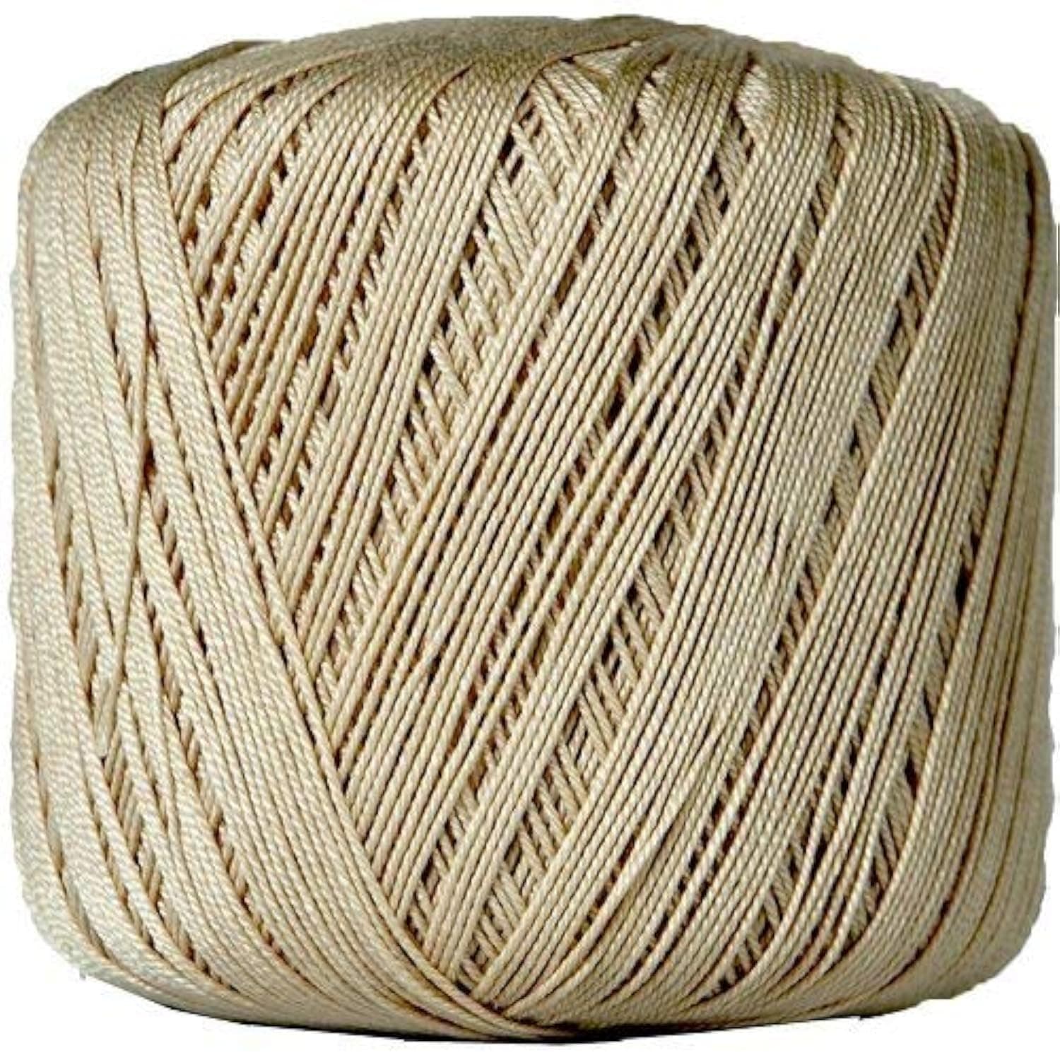 Threadart 100% Pure Cotton Crochet Thread - Size 10 - Color 16 - TAN - Size 10 and 3 - Singles and Bulk Packs Available