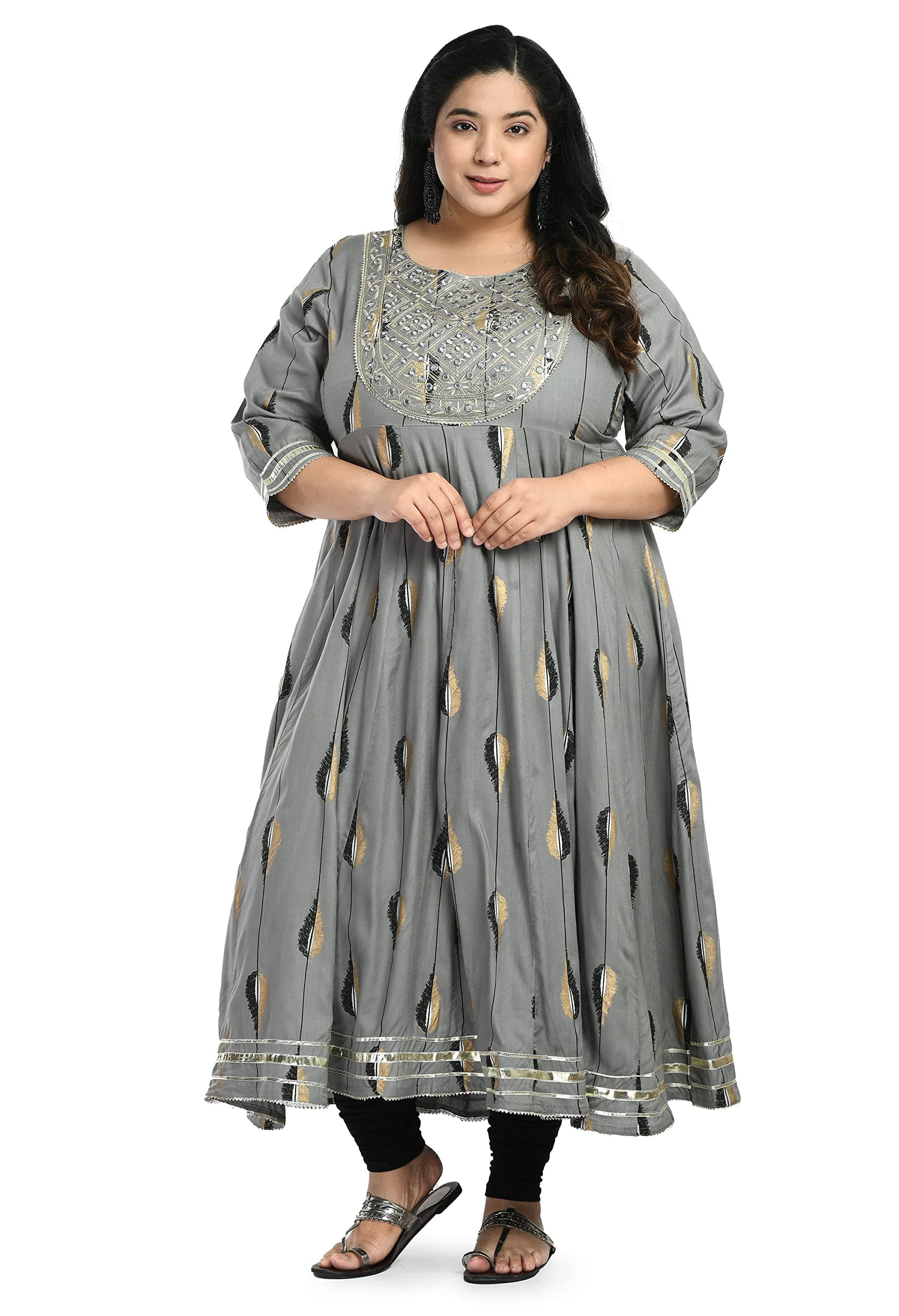 AnjuShree ChoiceWomen Plus Size Anarkali Kurti