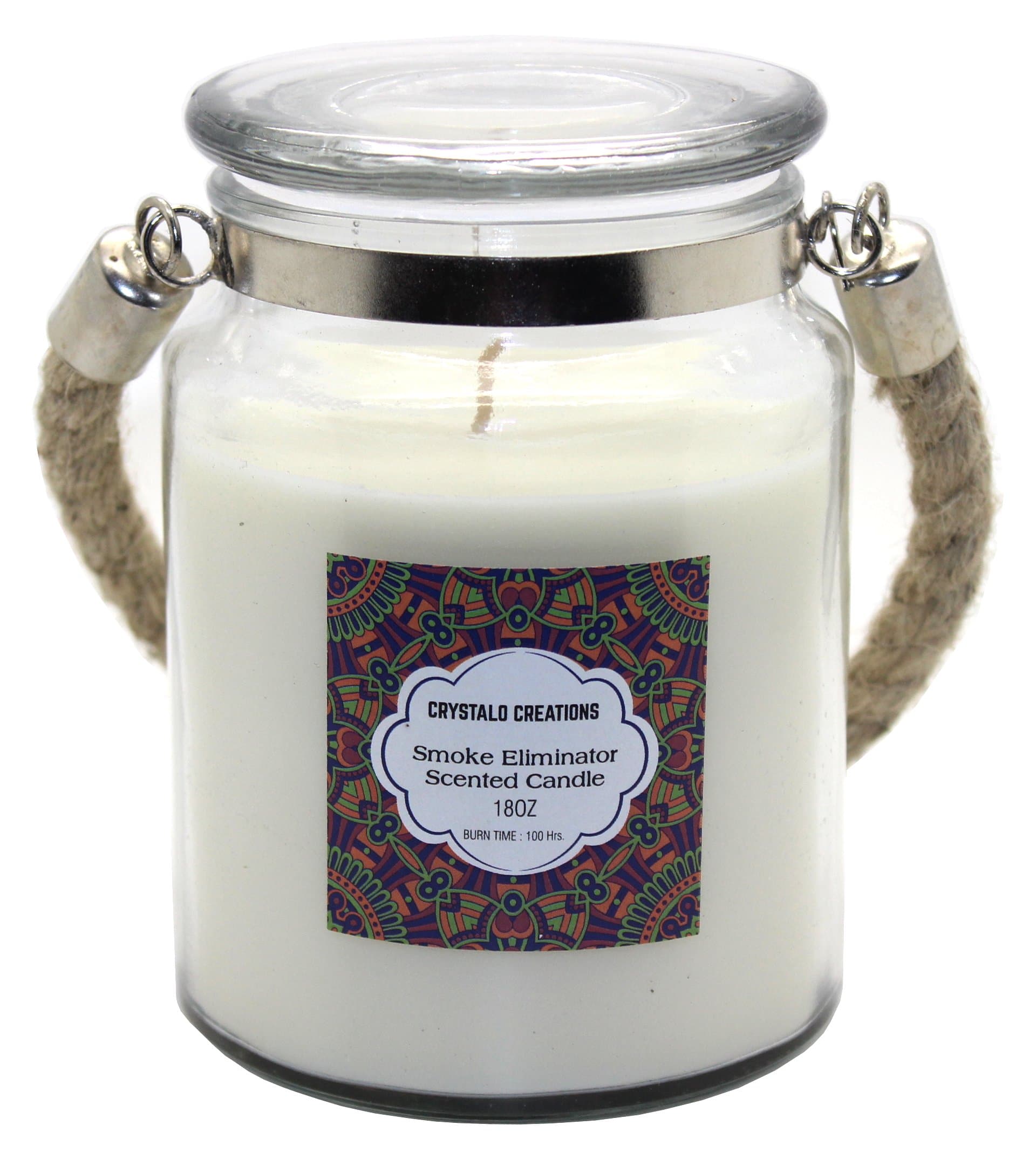 Creations Smoke Eliminator Scented Candle with Rope Handle, 18 Ounce