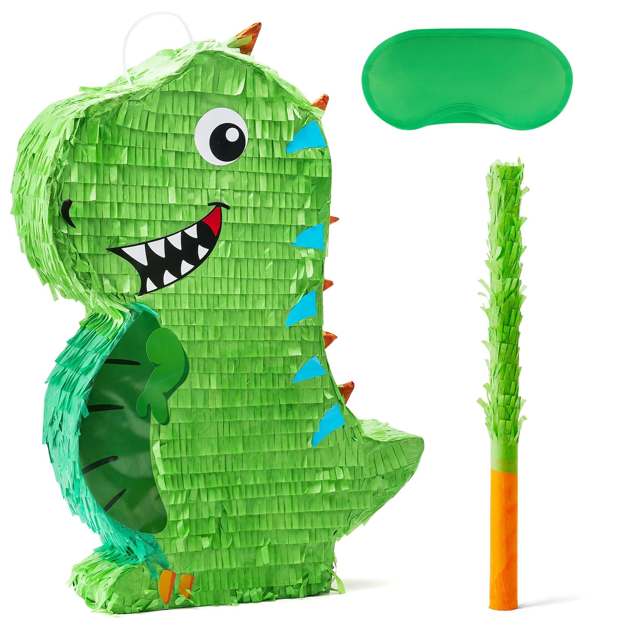 JOYIN Dinosaur Pinata with Plastic Bat and Paper Blindfold, Cinco De Mayo Party, Dinosaur Animal Theme Parties Decorations, Indoor or Outdoor fiesta