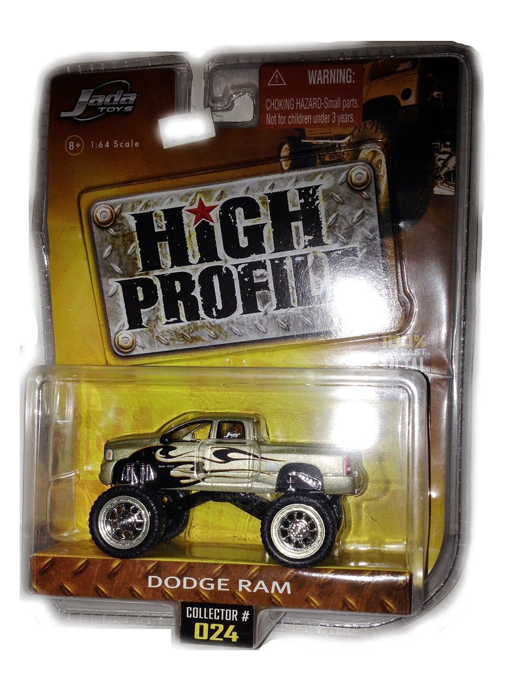 HIGH PROFILE | Dodge Ram Grey with black flames | Collector #024 | Die Cast Collectible Replica