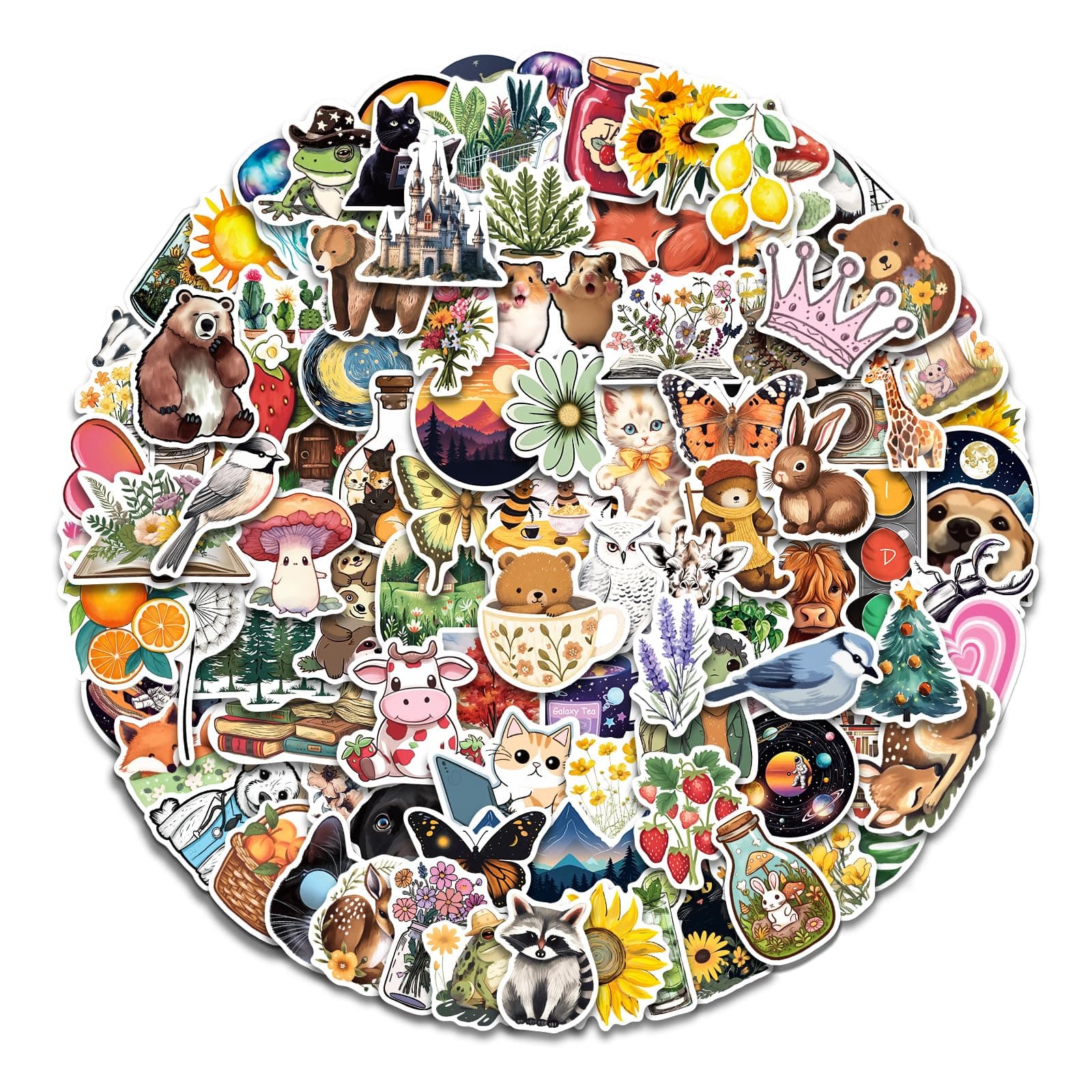 AOWDIAO 150 Pcs Aesthetic Stickers Pack - Waterproof, Durable Designs for Tee...