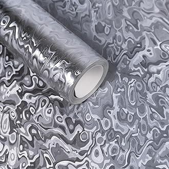 Forged Carbon Fiber Vinyl Wrap, 3D Cosmic Ghost Textured Auto Car Sticker Decal Film Sheet DIY Vehicle Paint Changing Wrap Featuring Air Release Technology (Silver, 1ft x 5ft)