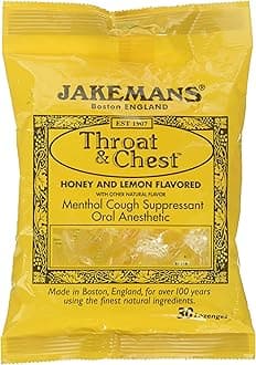 JAKEMANS Honey Lemon Menthol Throat Lozenges, 30 CT