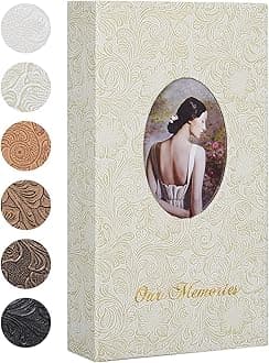 6x4 Photo Album for 300 Photos DIY Cover Window Photo Album Pocket Photo Albums Retro Leather Cover Picture Book for Baby Growth Keepsake Wedding Memory Book（Light Green）