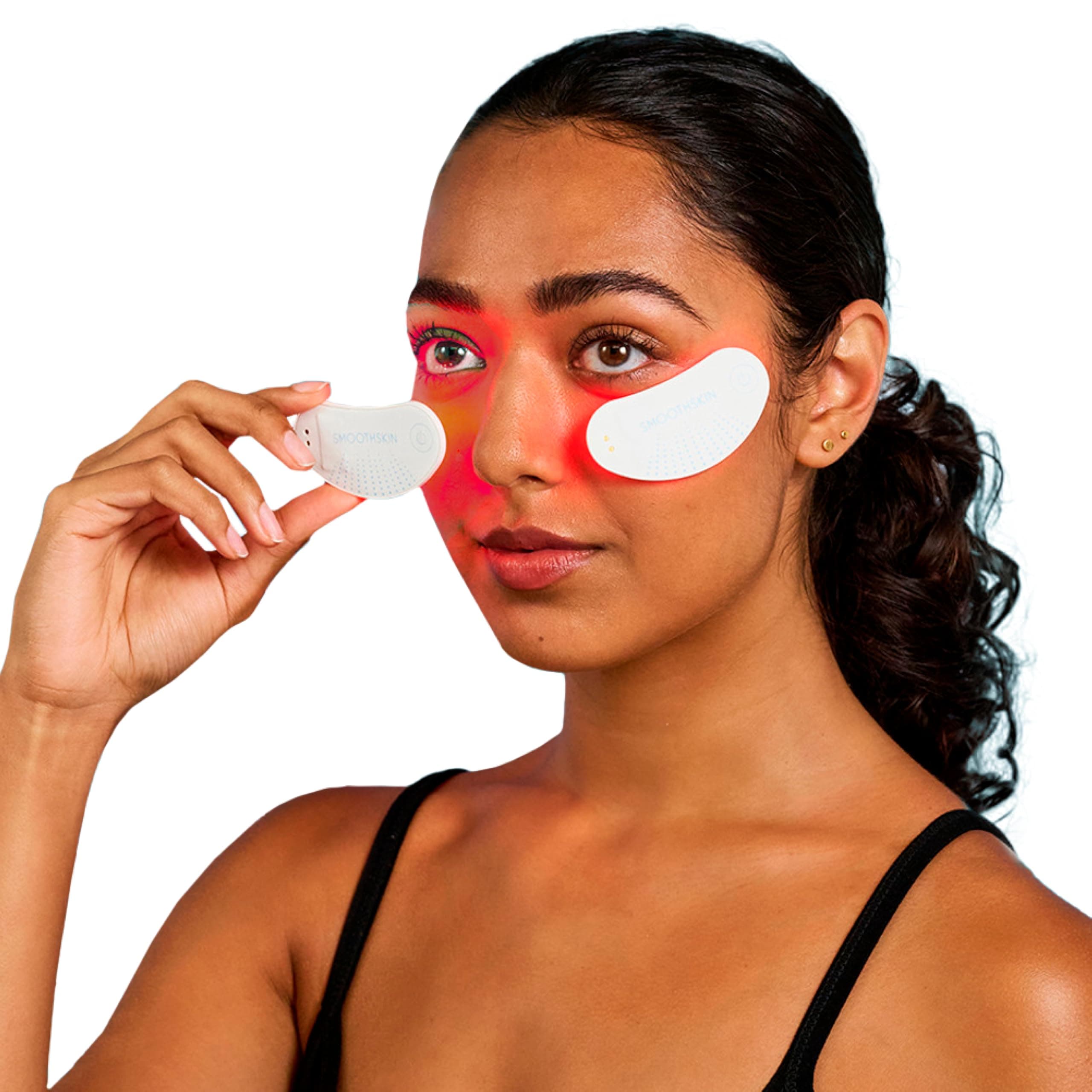 DuoLux Mini Red Light Therapy LED Light Up Eye Patches with 24 Hydrocolloids that Stimulate Collagen, Reduce Wrinkles, Firms and Brightens