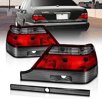 Replacement Tail Lights Red/Smoke Lens for Mercedes Benz S-Class W140 - Passenger and Driver Side
