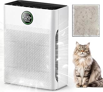 MOOKA Air Purifiers for Home Large Room up to 2200sq.ft, Air purifier for Home Pets with Washable Filter, PM 2.5 Display Air Quality Sensor Air Cleaner for Bedroom, Dorm room, Pets, Office, PR1