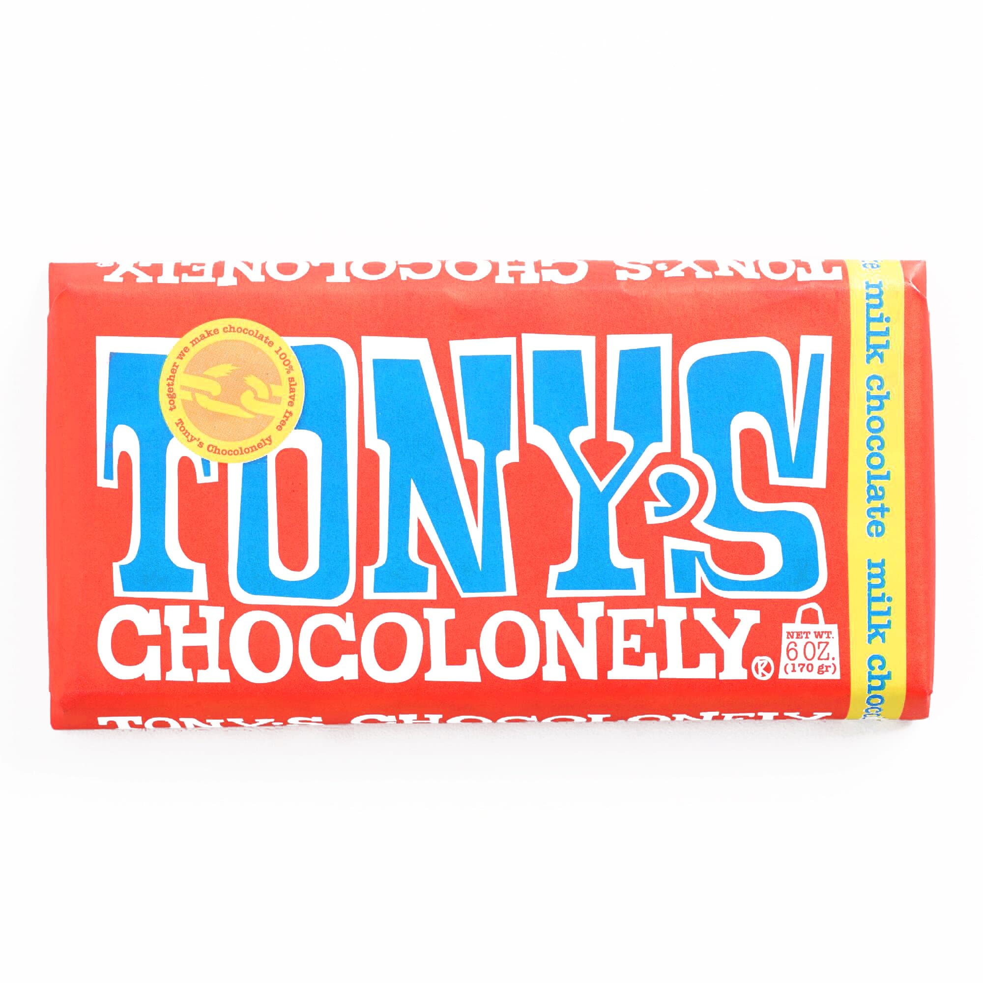 Tony's Chocolonely Milk Chocolate Bar 6 oz each (3 Items Per Order, not per case)