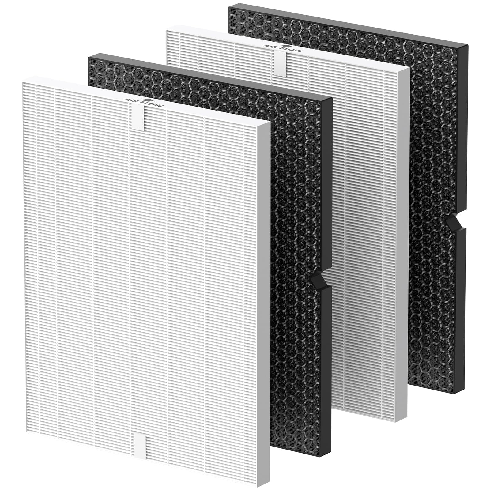 2 Sets 116130 Filter H Replacement for Winix 5500-2 Air Purifier, Includes 2 Pack Ture HEPA Filters + 2 Pack Activated Carbon Pre-Filters