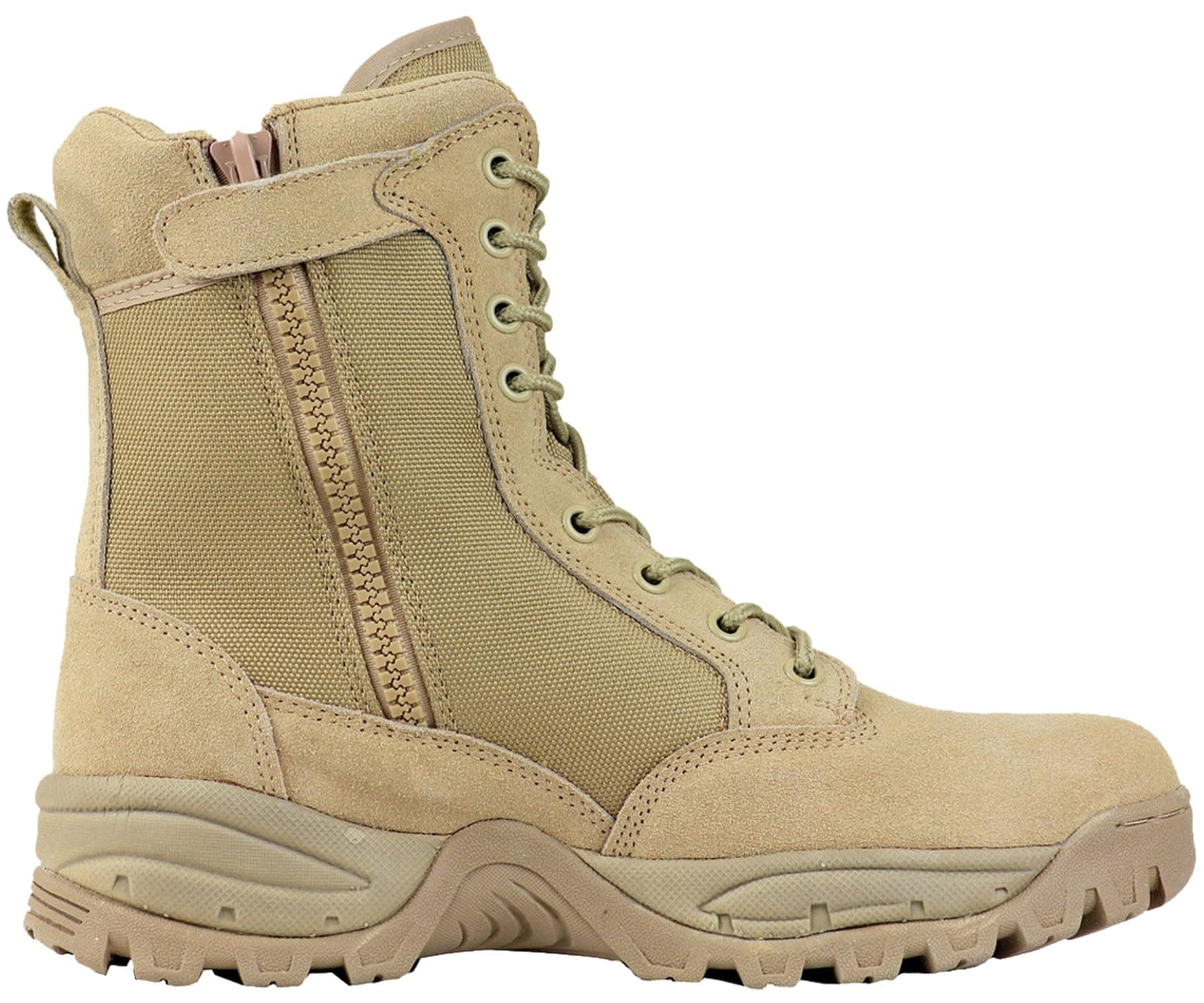 Maelstrom Men's Tac Force 8 Inch Zipper Tactical Boot, Tan, 10.5 M US