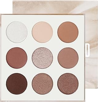 Neutral Eyeshadow Palette 9 Colors Nude Brown Eyeshadow Palette Eye Shadow Palette Makeup Palettes with Velvety and Silky Finishes Highly Pigmented Mattes Shimmers Glitter Eye Makeup Palettes