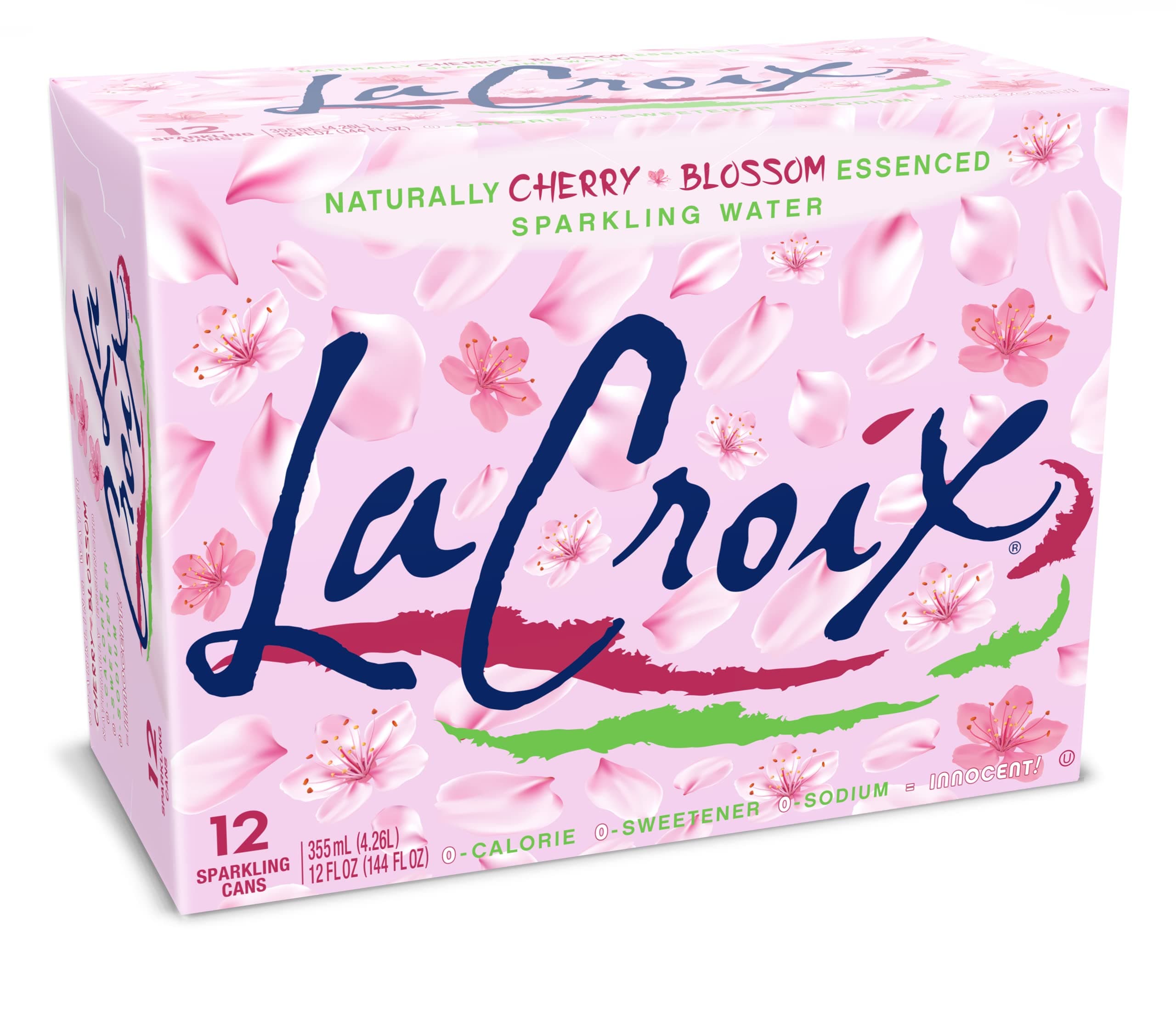 La Croix Sparkling Water, Cherry Blossom, 12 Fl Oz (pack of 12)