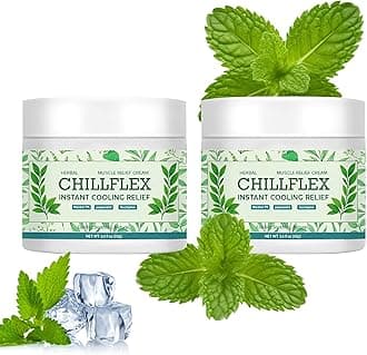 CHILLFLEX Menthol Soothing Cream, Joint Activities Throughout The Body, Cooling Soothing Ointment for Muscle, Head, Neck, Hands and Feet, 3.5oz (2pack)