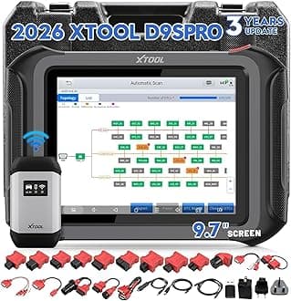 D9S Pro ECU Programming Car Diagnostic Tool, Wireless OBD2 Scanner with Online Coding, Topology Map, Bidirectional, All System, 45+ Resets, PMI, V.A.G Guide, DoIP/CANFD/FCA, English by Default