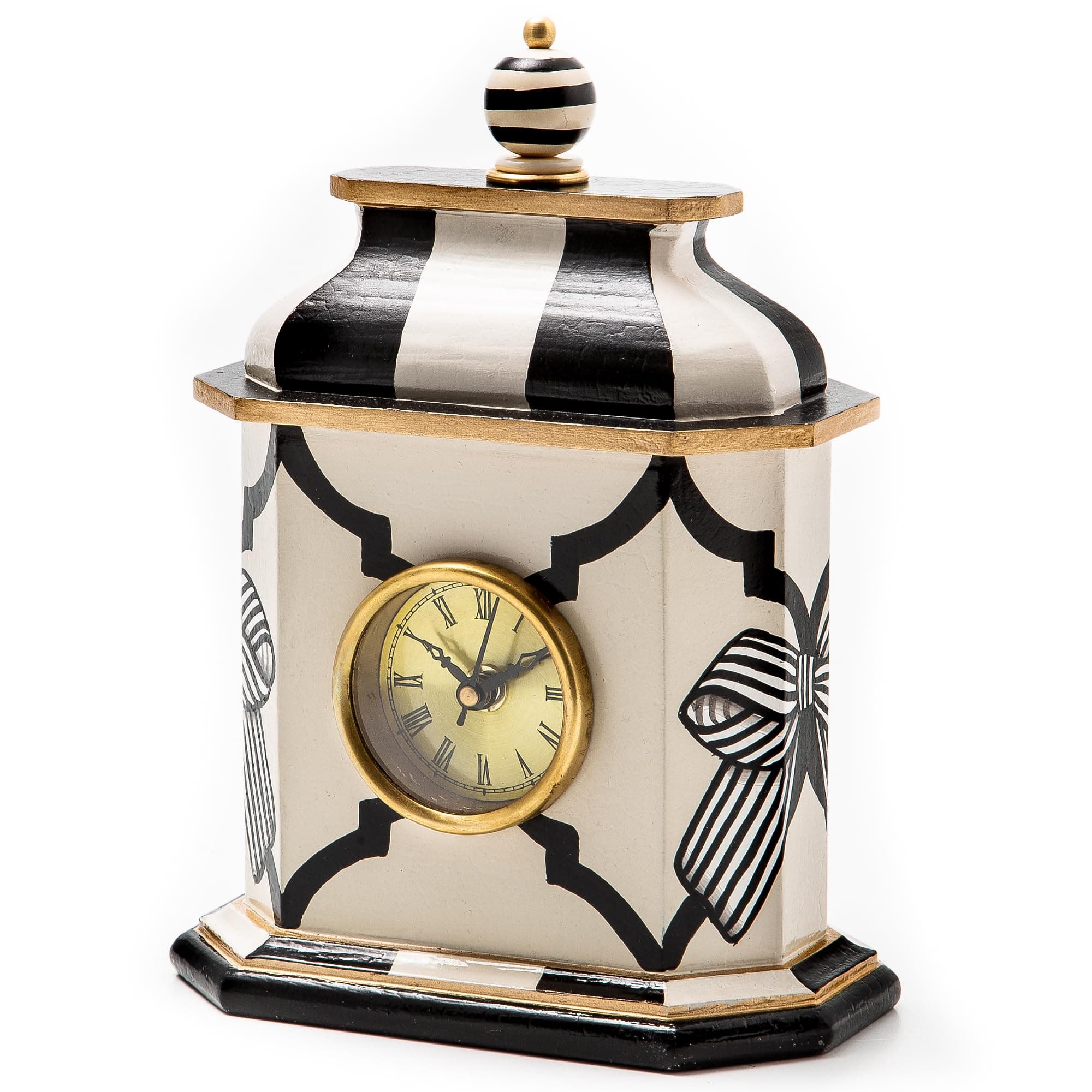 MACKENZIE-CHILDS Clock, Decorative Clock for Kitchen and Living Room, Pretty as a Bow