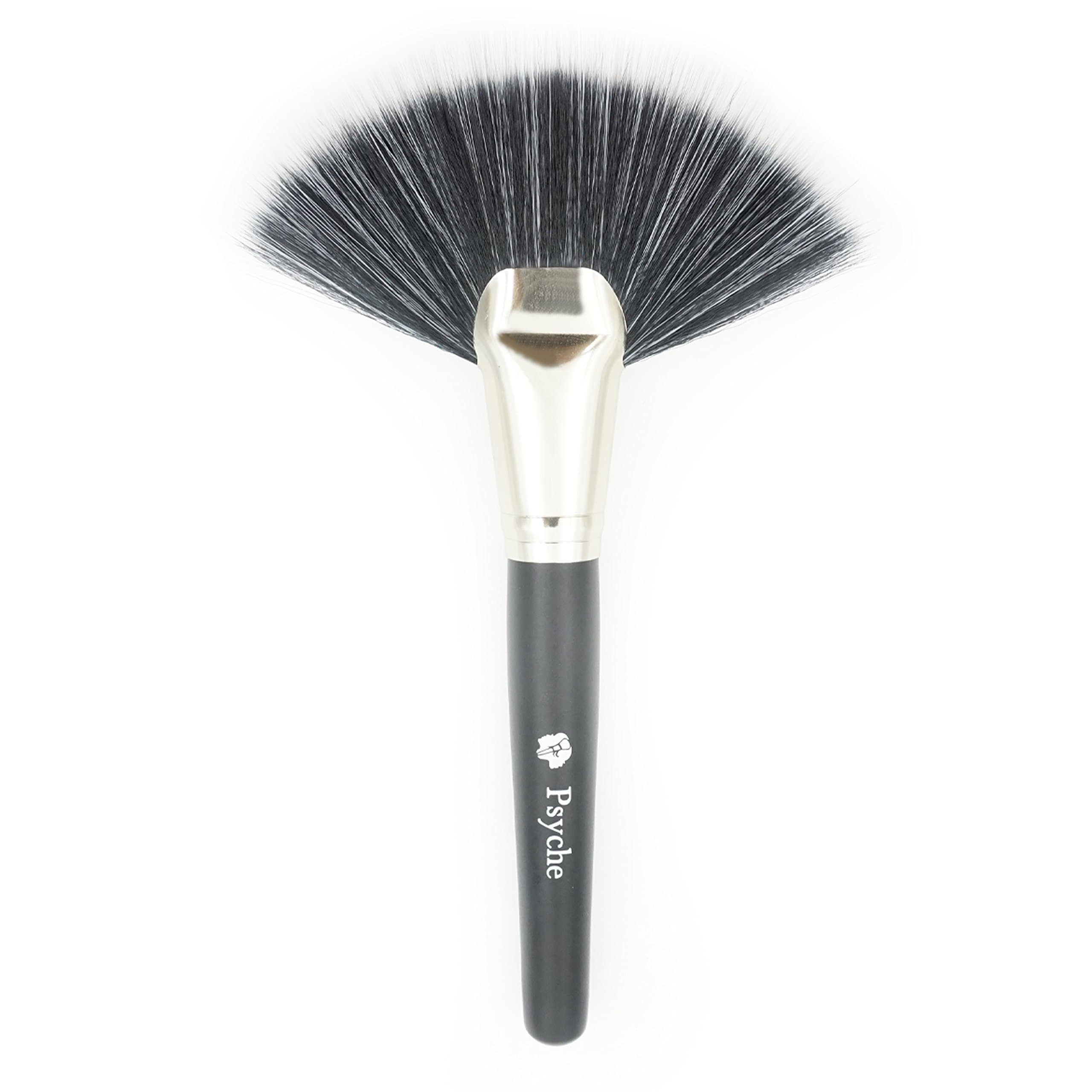Psyche Deluxe Fan Makeup Brushes Face Powder Foundation Highlighting Make Up Cosmetic Tool