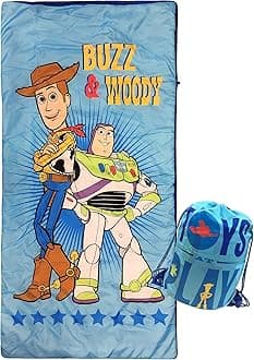 Jay Franco Disney Pixar Toy Story to Infinity & Beyond Slumber Sack - Cozy & Warm Kids Lightweight Slumber Bag - Featuring Woddy and Buzz Lightyear (Official Disney Pixar Product)