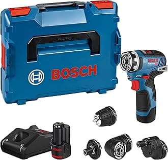 12V System GSR 12V-35 FC cordless drill/driver (incl. 4 FlexiClick adapters, 2x 3.0 Ah battery, GAL 12V-40 quick charger, in L-BOXX 102) – FlexiClick system