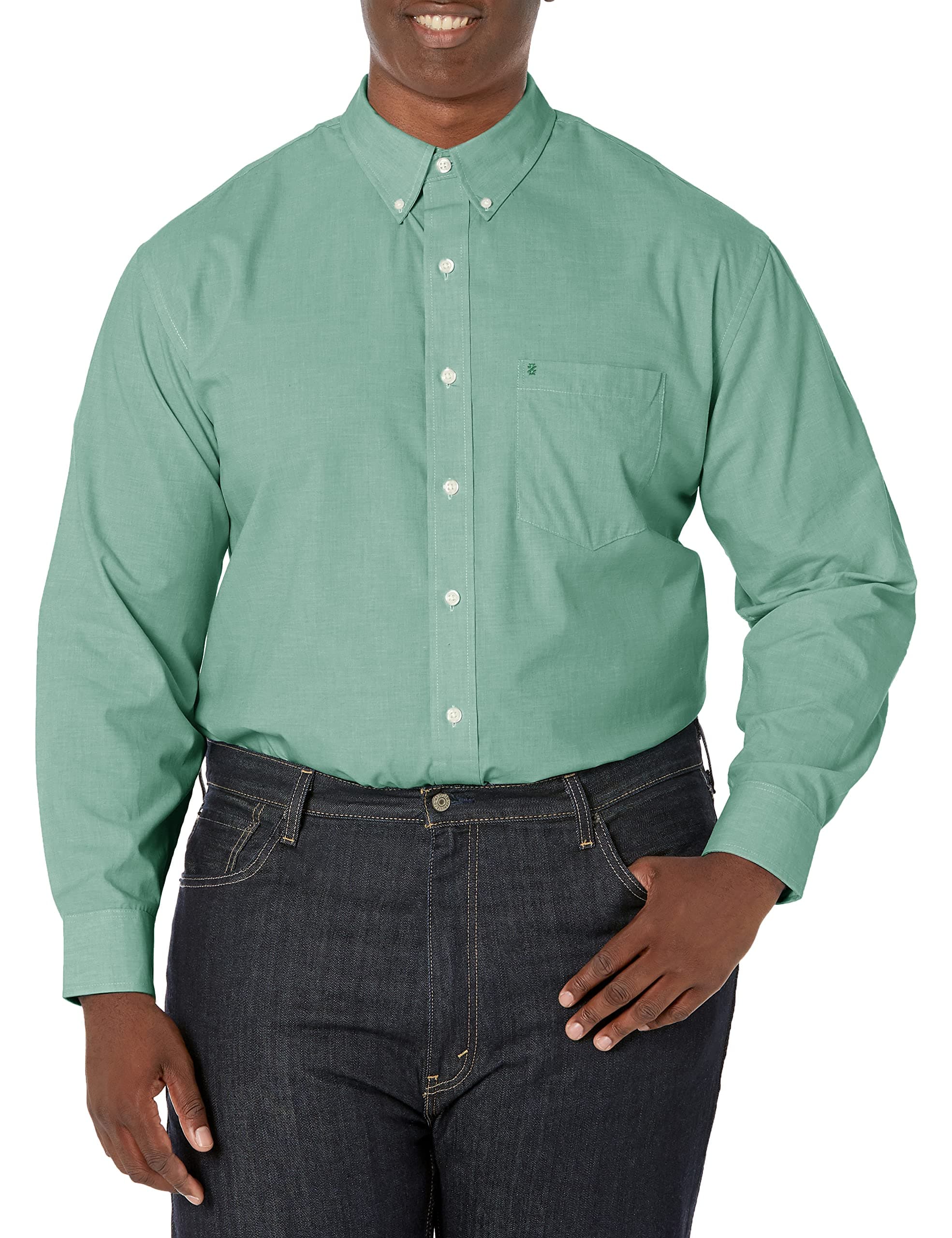 IzodMen's Big and Tall Button Down Long Sleeve Performance Solid Shirt (Discontinued)