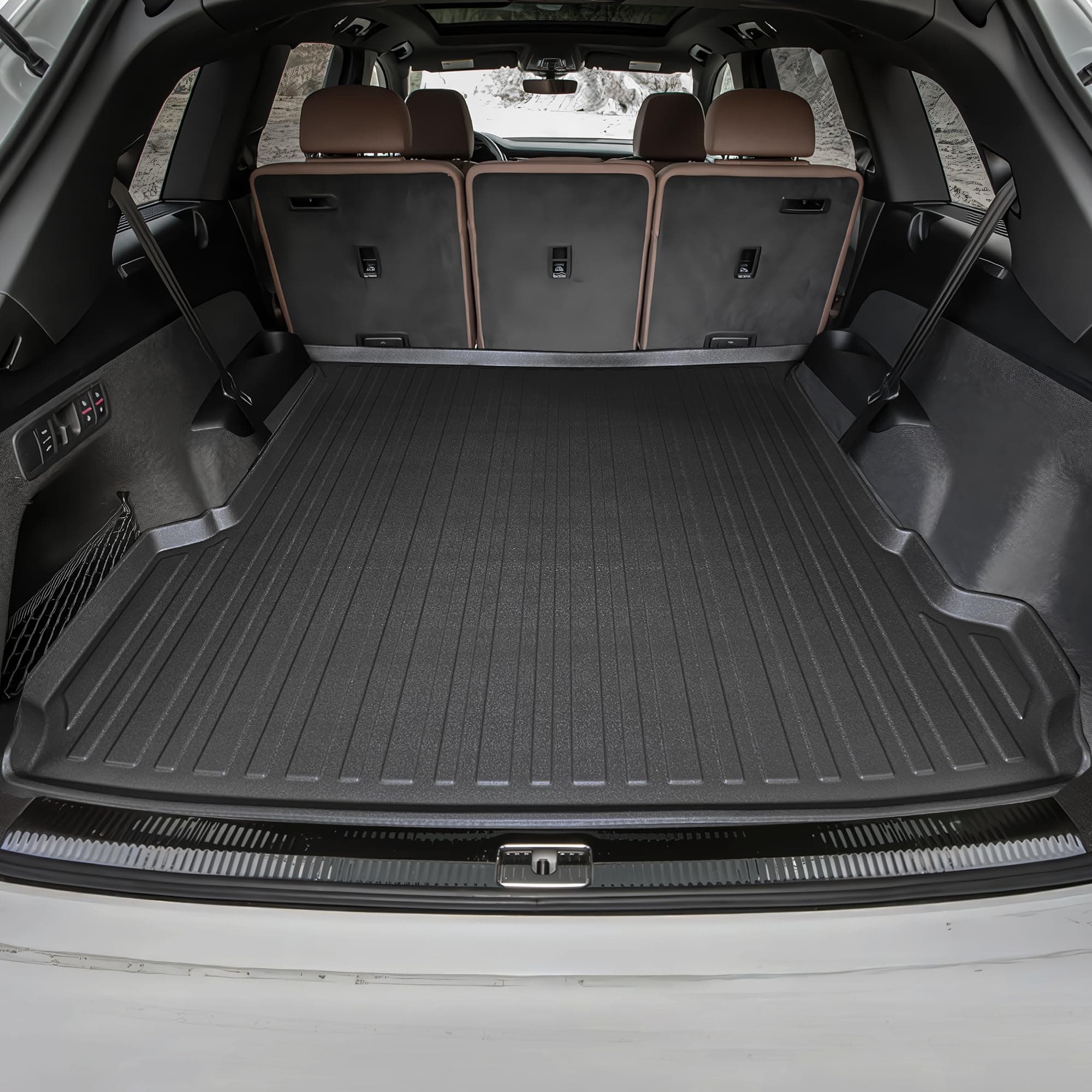Premium Cargo Liner for Audi Q7 2018-2025, 2026-100% Protection - Custom Fit Car Trunk Mat - All-Season Black Cargo Mat - 3D Shaped Laser Measured Trunk Liners for Audi Q7