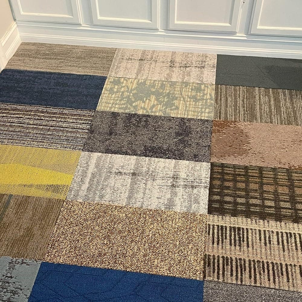 12''x24'' Assorted Carpet Tile Peel and Stick 24 Planks- 48sqft