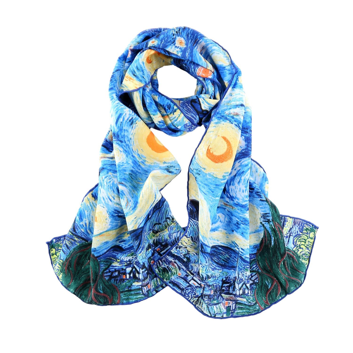 Long Crepe Silk Scarf Classic Art Print