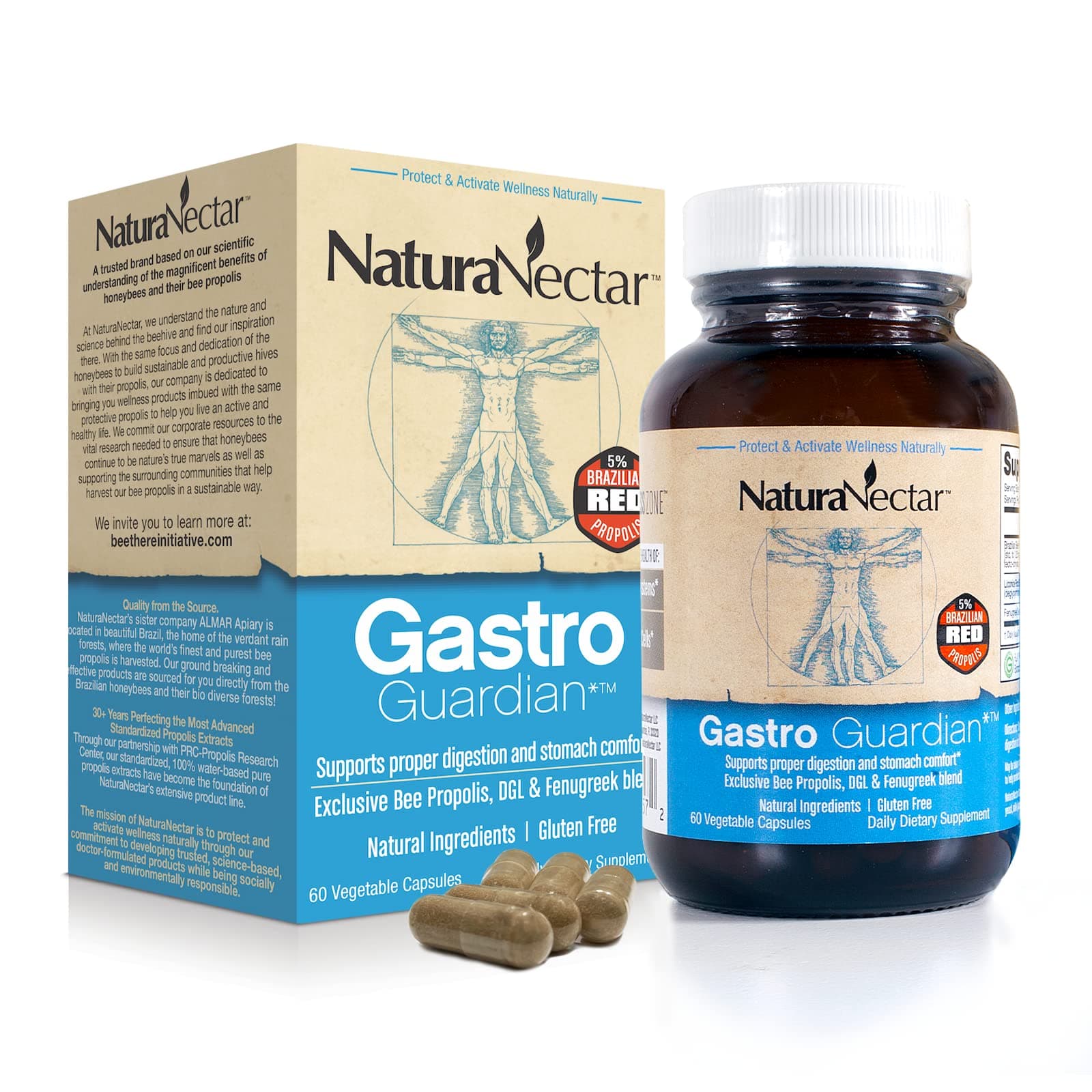 NaturaNectar Gastro Guardian Capsules, 60 Count