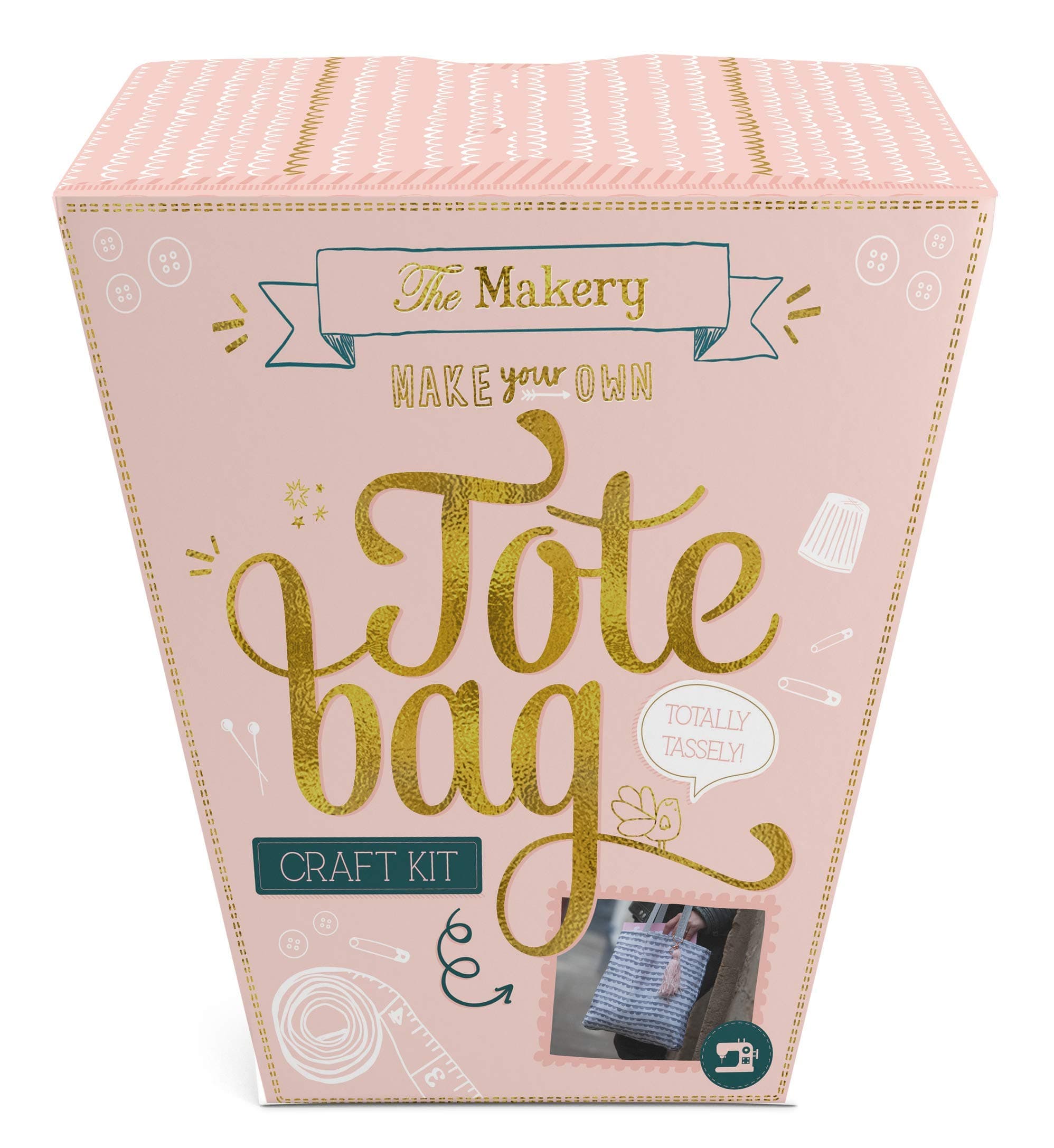 The Makery Tote Bag Craft Kit, Blue, One Size