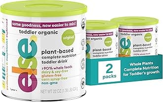 Organic Toddler Formula, Plant-Based Original Nutritional Drink 12–36 Months Dairy & Soy Free, Supports Immunity & Balanced Growth, 20+ Essential Vitamins | Made in US (22oz, Pack of 2)