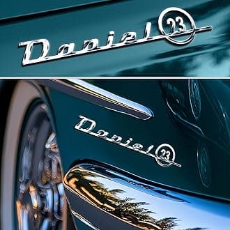 Custom Car Emblem Gift for Cars Lovers, Personalized Vechicle Gifts Race Sign Truck Letter 3D Customized Badges for Boats Motorbike Side Rear Front Hood Trunk Door (Name & Number)