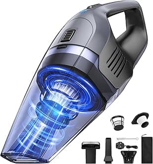 Handheld Vacuum Cleaner, Powerful Suction Portable Lightweight Hand Held Vacum Cordless with 25-30Mins Long Runtime Rechargeable Battery Quick Charge for Home Car Carpet Stairs Pet Hair Cleaning