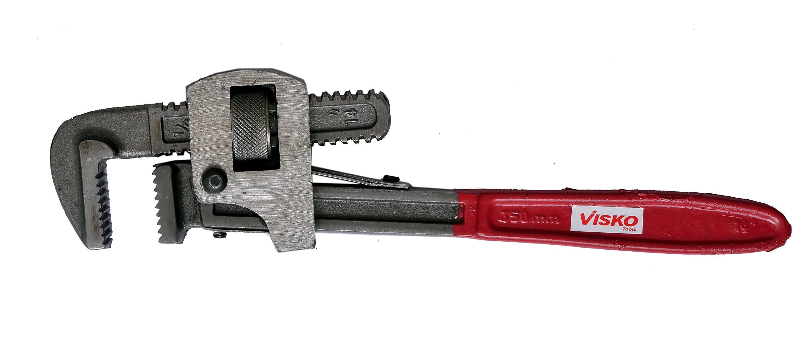 VISKO 406 24" Pipe Wrench | Professional Adjustable Wrench for Auto Repair | General Assembly | Maintenance | Plumbing | Set of 1| 24 inches | Red Color |
