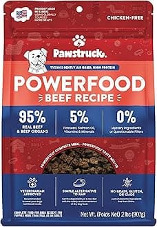 Natural Air-Dried Dog Food with Real Beef, Grain-Free, Made in the USA, Non-GMO and Veterinarian Recommended, High Protein Ingredients