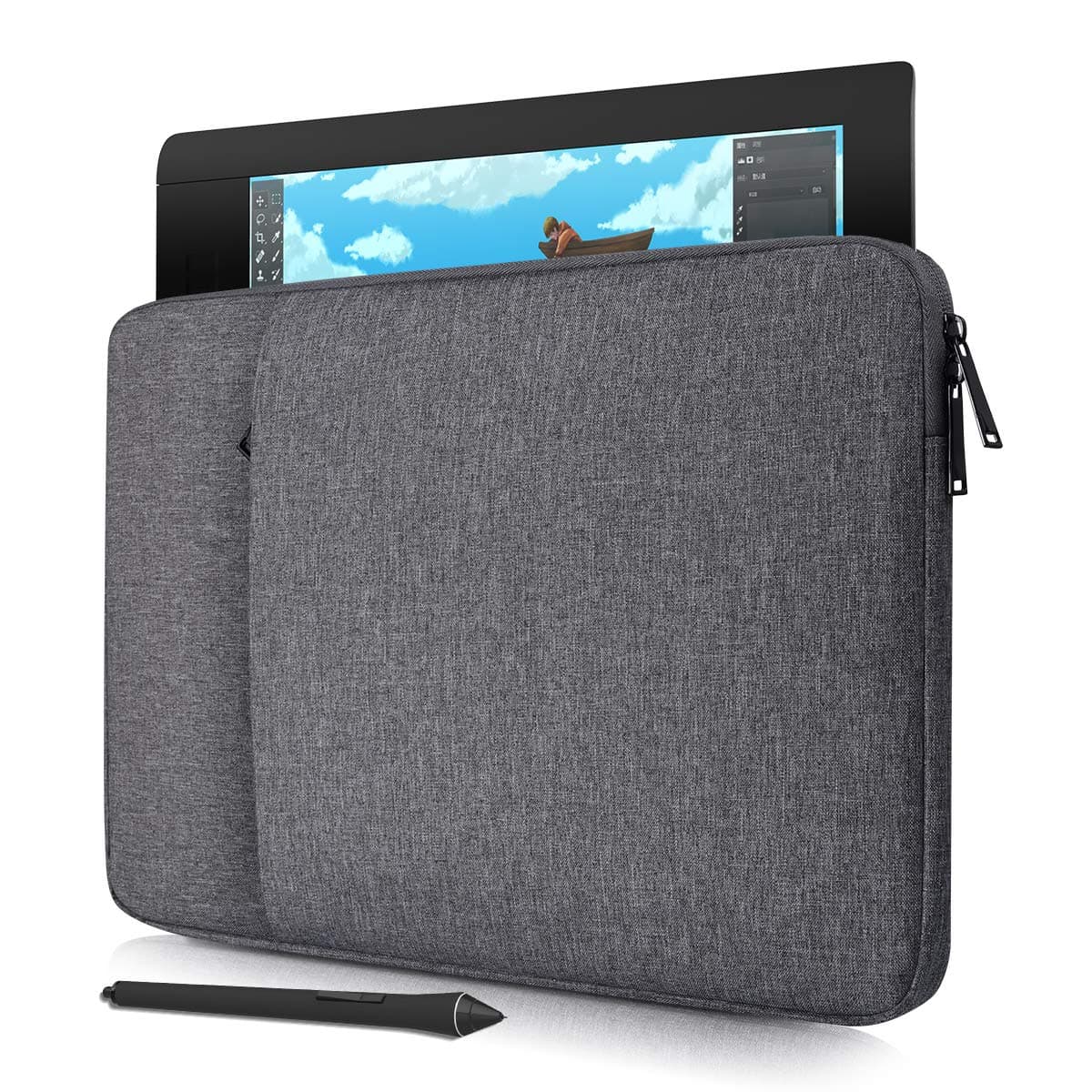 Drawing Tablet Sleeve Protective Bag for XP-Pen Deco 01/Star 06, UGEE M708, XP-Pen Artist12 Pro 11.6 Inch, Wacom Intuos Pro Medium PTH660, Huion H610 Pro V2/ HS610, VEIKK A30 A50 Case(Space Grey)