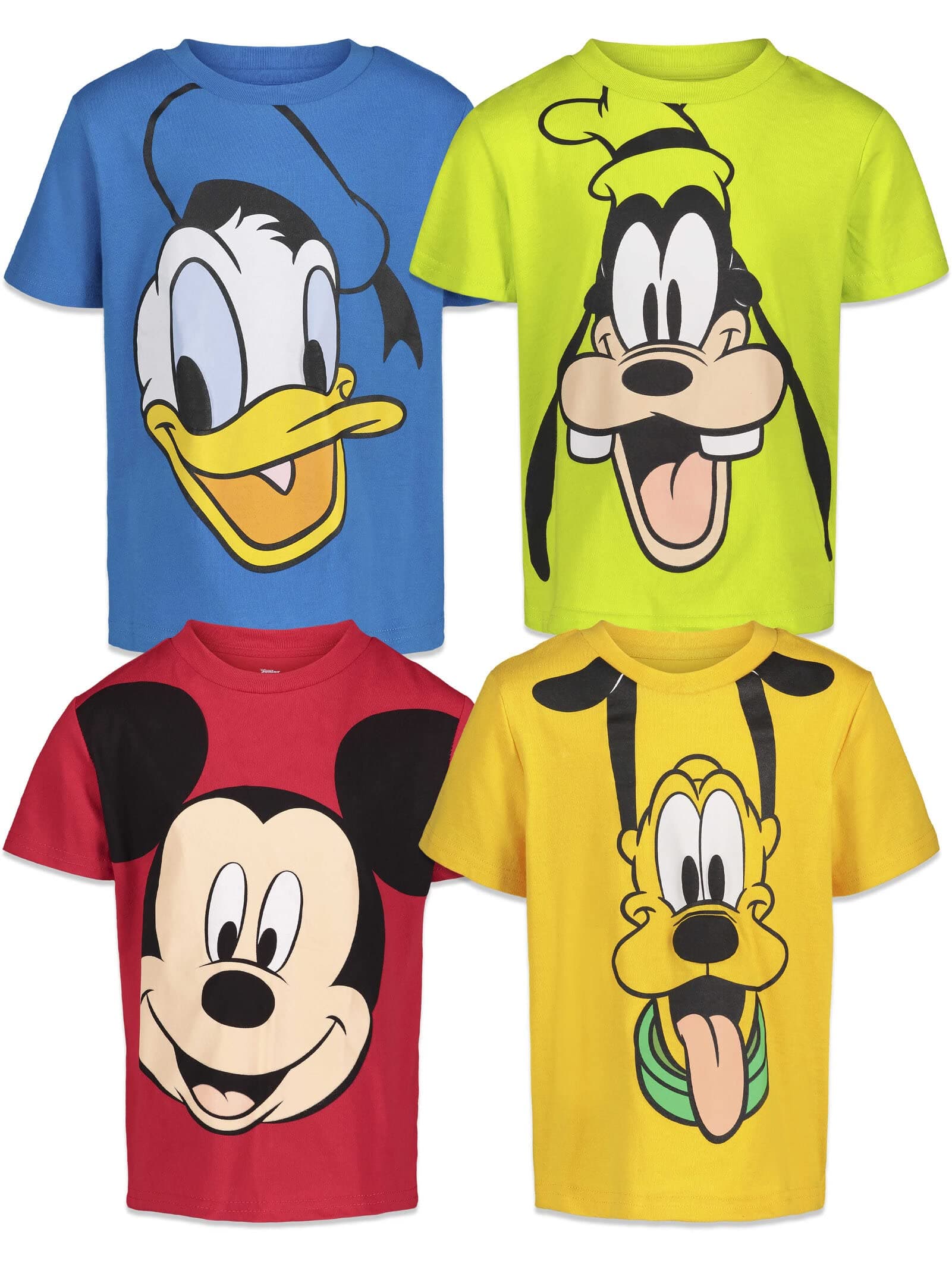 Mickey Mouse Pluto Donald Duck Goofy Baby 4 Pack T-Shirts Infant to Big Kid