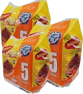 Instant Maggi 2 Minute Noodles - Yummy CURRY Flavor Noodles (Pack Of 15 x 80g EA) A DELICIOUS MEAL IN JUST 2 MINUTES... Imported from FIJI