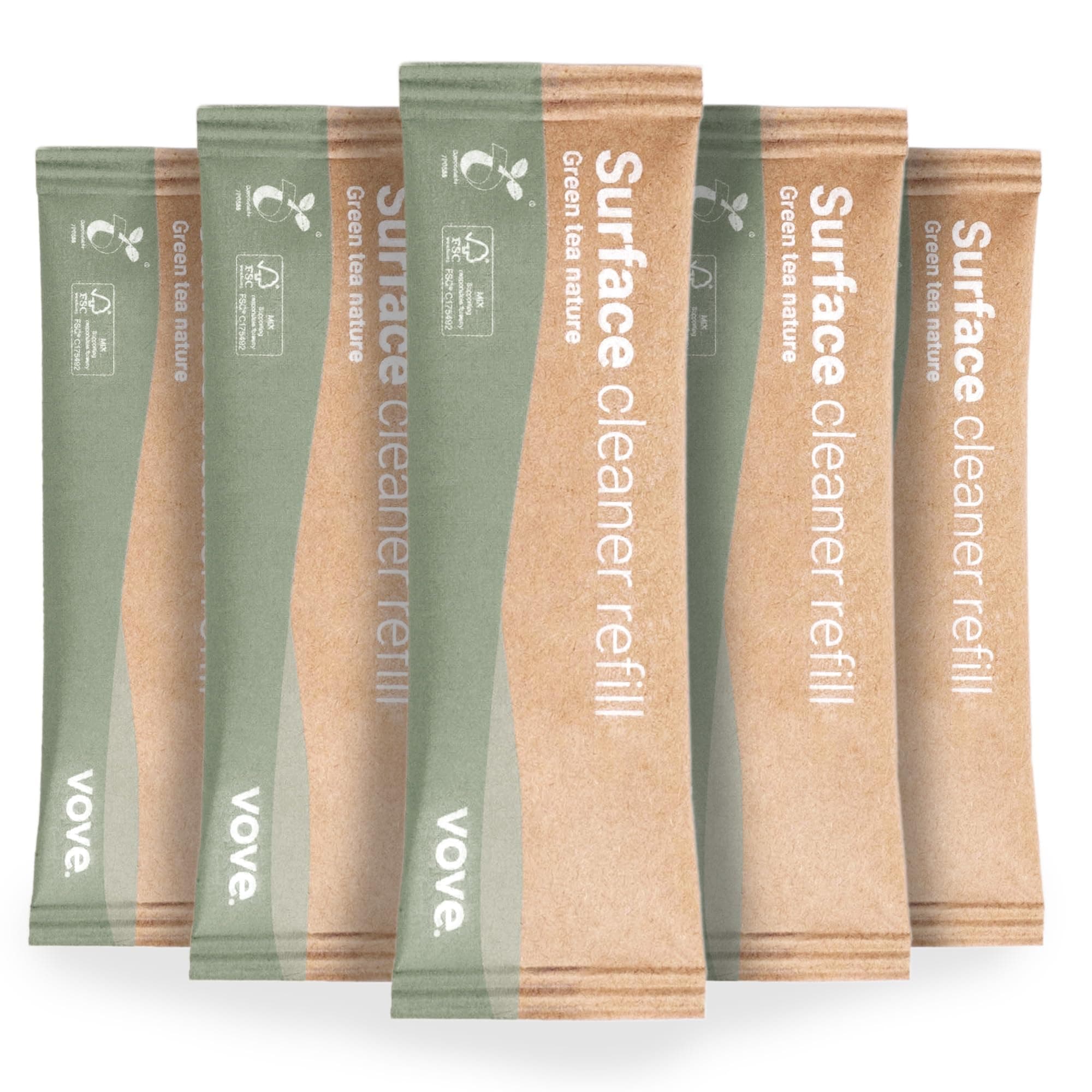 Vove | Premium 5x Multi-surface All Purpose Cleaning Refills | Household Cleaning for a Sparkling Home | Plant-Based & Biodegradable | Plastic Free Refills | Scandinavian Design