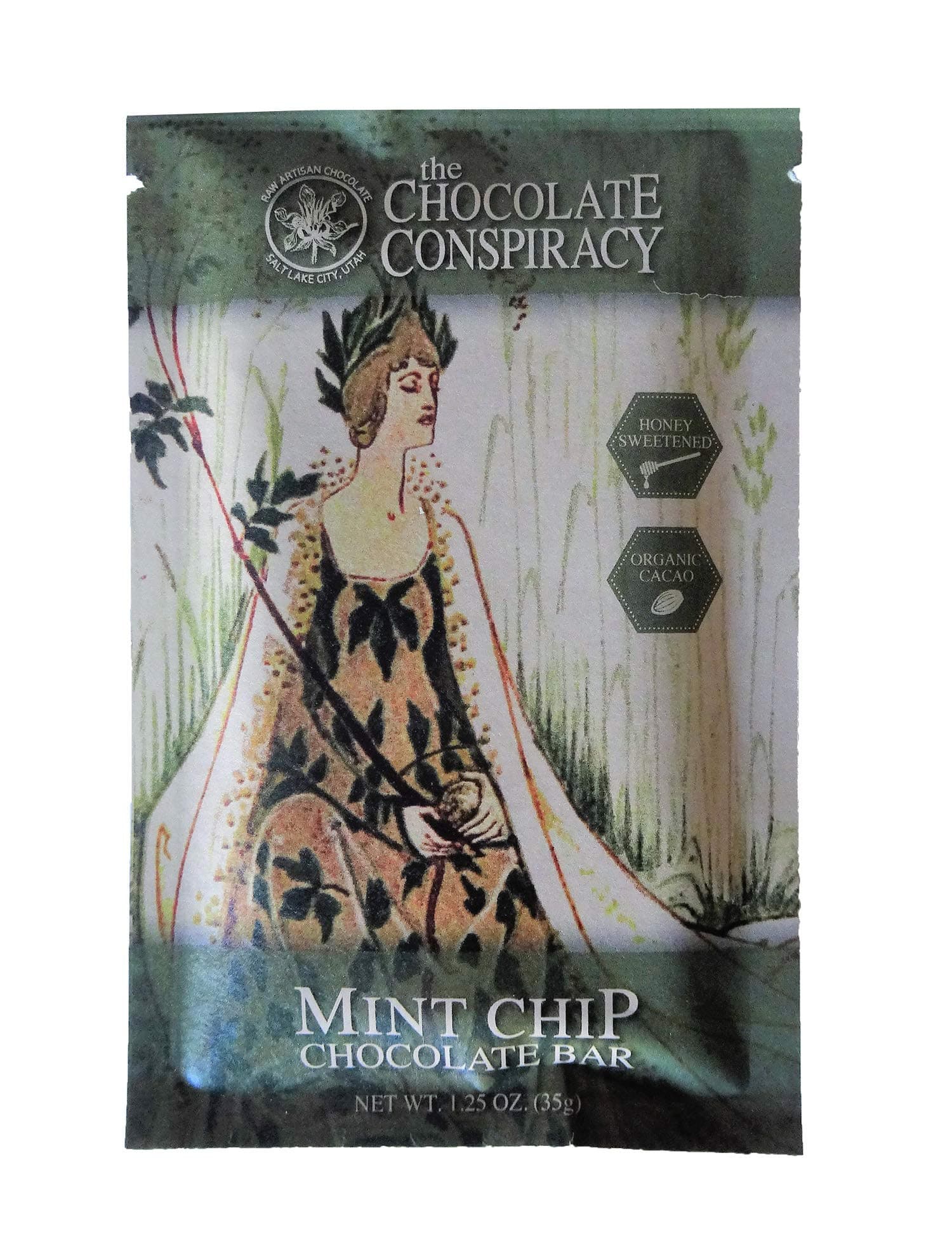 The Chocolate Conspiracy Mint Chip Bar 75% cacao