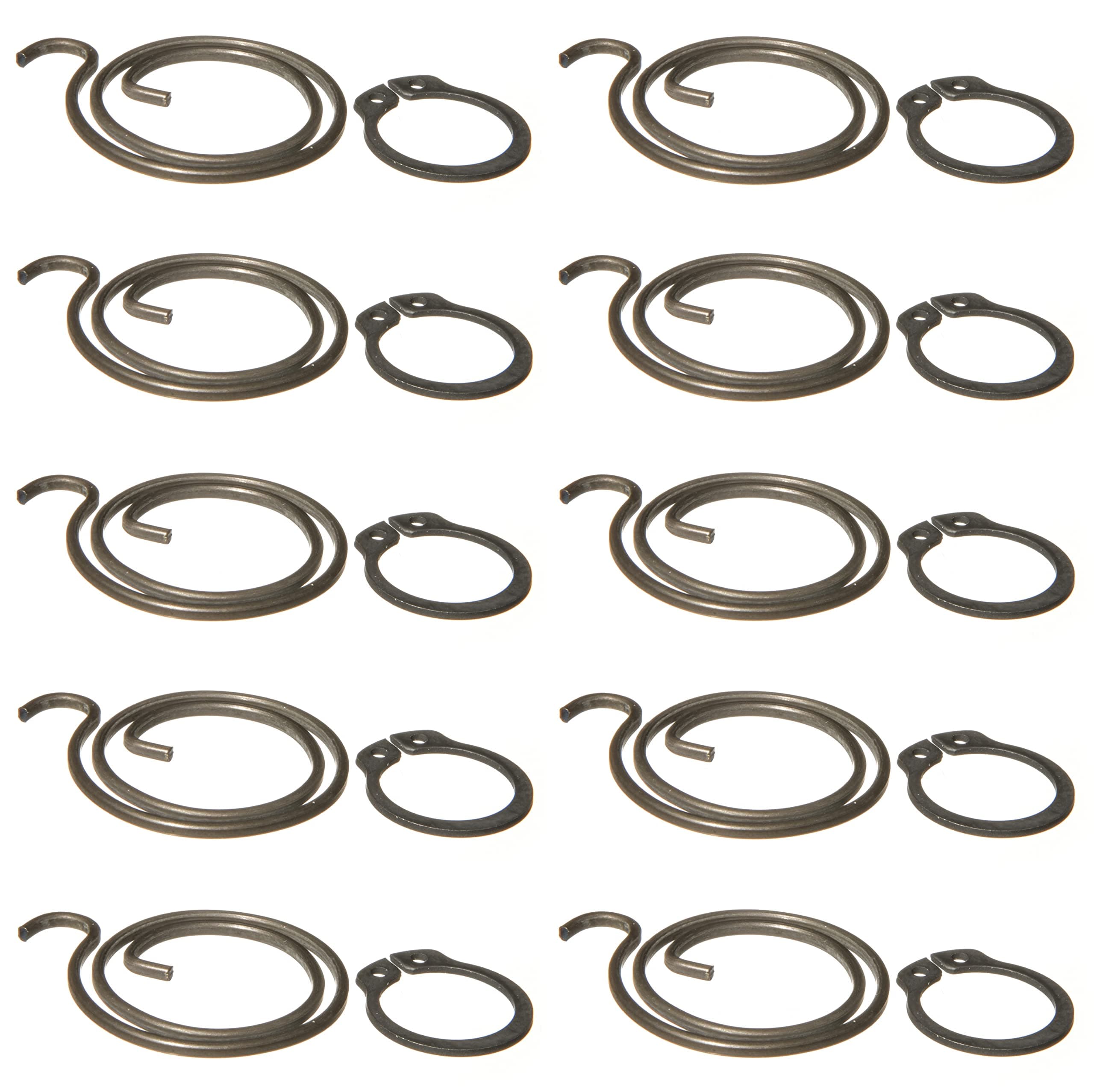 Door Handle Spring Repair Kit (Ten 2 turn, 1.8mm thick coils plus ten circlips)