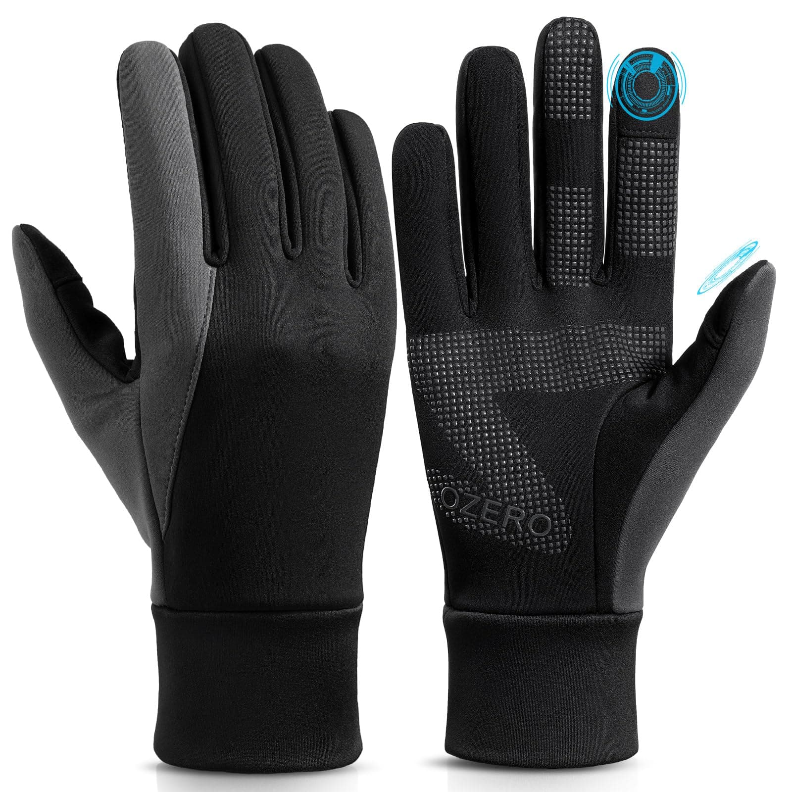 Winter Touchscreen Gloves for Men: Warm Running Gloves Windproof Water Resistant - Lightweight Thermal Glove for Hiking Cycling Driving