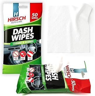 SOL 100pk Dash Wipes, New Car Fragrance Dashboard Cleaner, Cleans and Shines Interiors, Windscreen, Window Glass, Leather. Streak and Scratch-Free Pads, Ideal for All-Around Car Cleaning