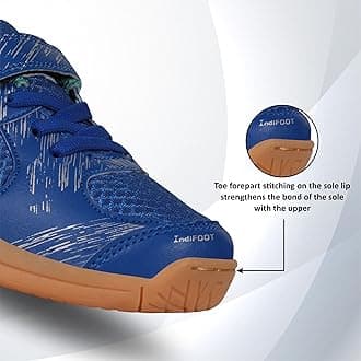 Nivia Appeal Kids Badminton Shoes | Non-Marking Shoes for Badminton | Perfect Court Shoes for Young Players (Royal Blue) | Size UK12