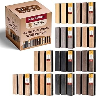 Avana Acoustic Wall Panels Color Samples Pack - Premium Wood Panels for Wall Decor - Interior Sound Proofing and Acoustic Panels