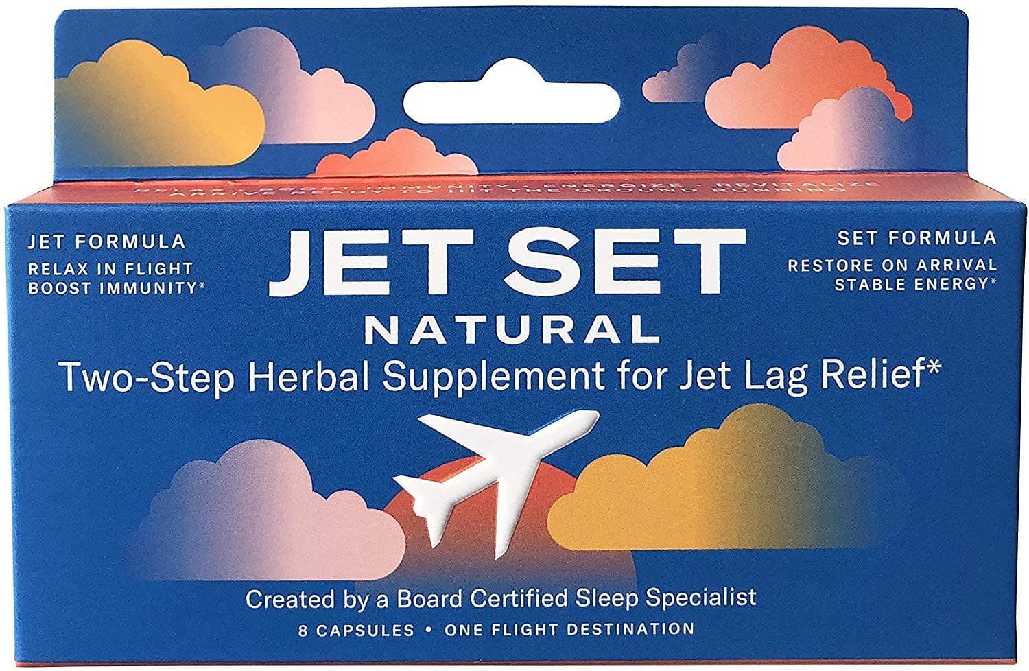 Sleep Specialist Created | Jet Lag Relief | Jet to Relax & Boost Immunity | Set to Energize & Restore | Herbs, Vitamins & Minerals Pills