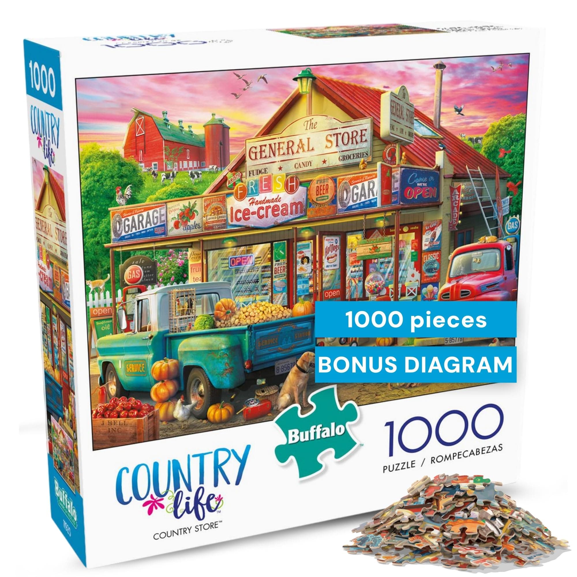 Buffalo Games - Eduard - Country Store - 1000 Piece Jigsaw Puzzle for Adults Challenging Puzzle Perfect for Game Nights - Finished Puzzle Size is 26.75 x 19.75