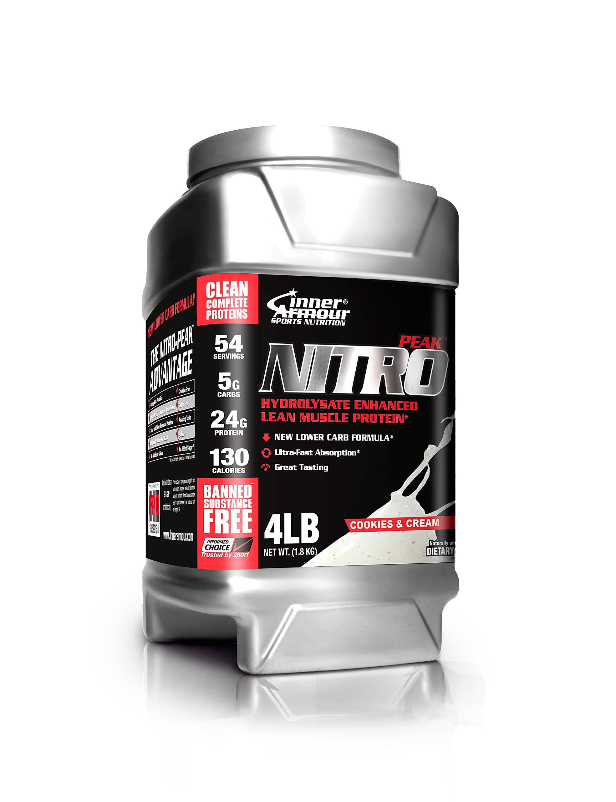 Inner Armour Nitro Peak Whey Protein 4 Lbs Cookies & Cream