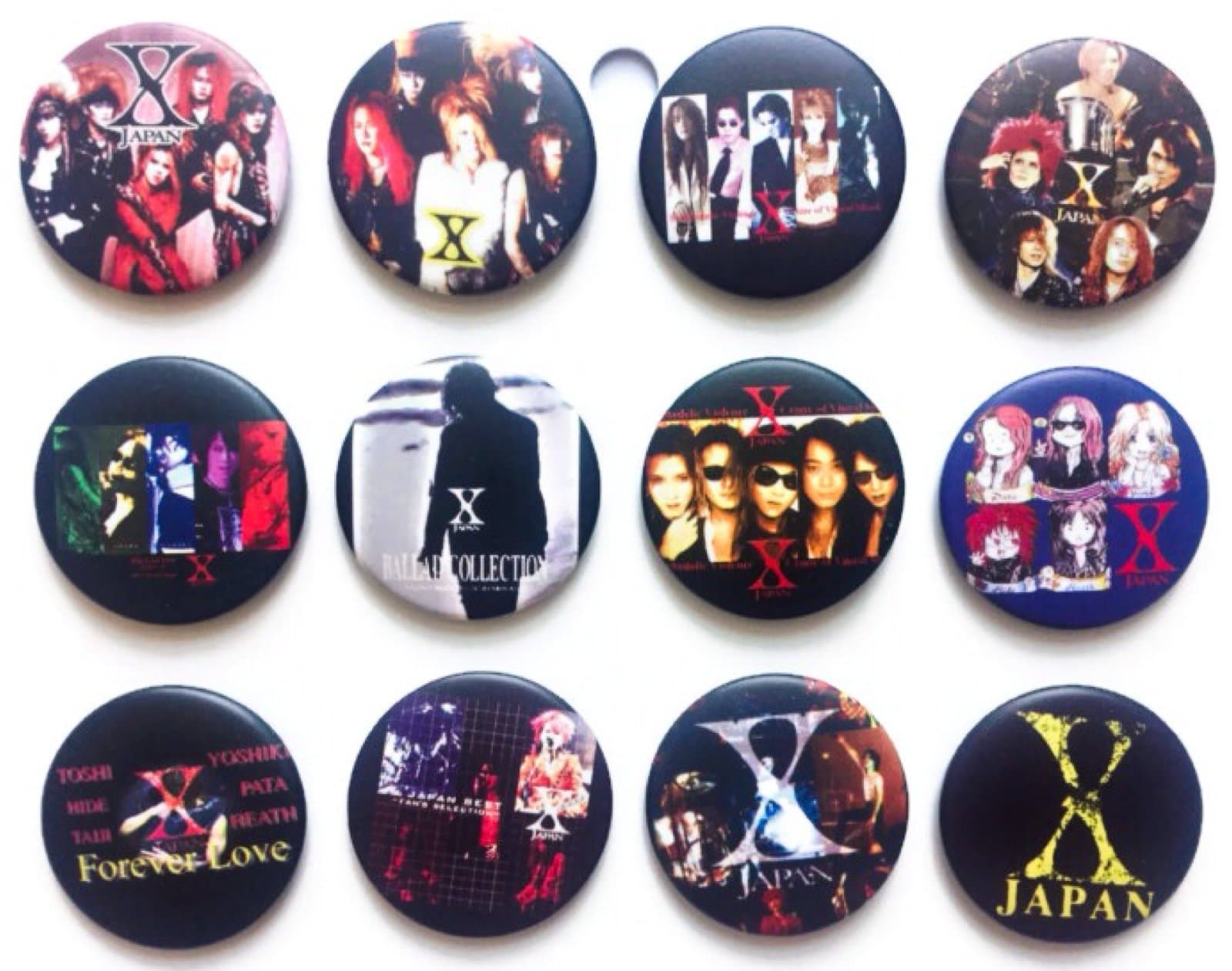 The Bigger Vivider 1.75" Lot 12 Awesome Pin Button Badge X JAPAN yoshiki Singles