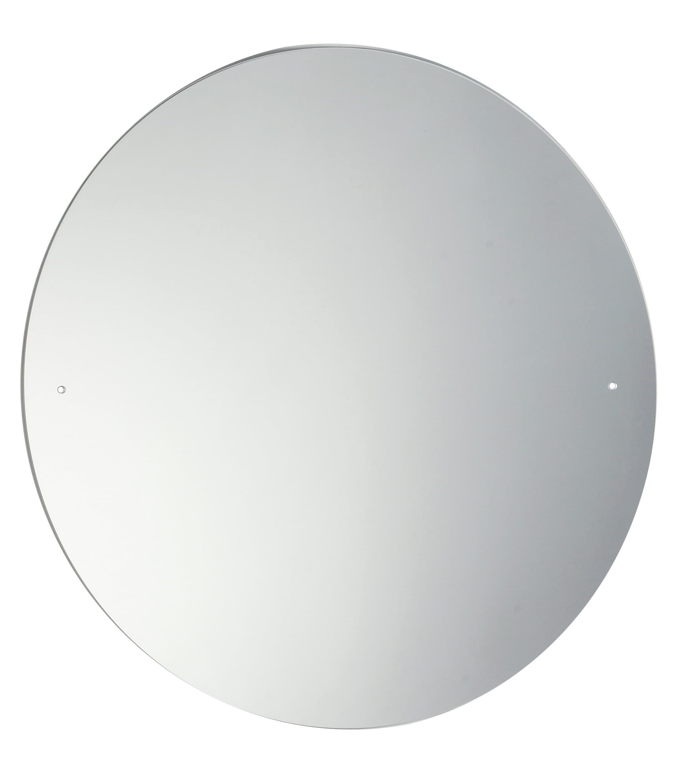 Waterstone Mirrors & Frames LTD 40cm Diameter Circular Bathroom Mirror Glass with Pre Drilled Holes & Chrome Cap Wall Hanging Fixing Kit Hardware